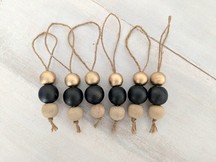 Black & Gold Wooden Bead Ornaments northernfeeling.com