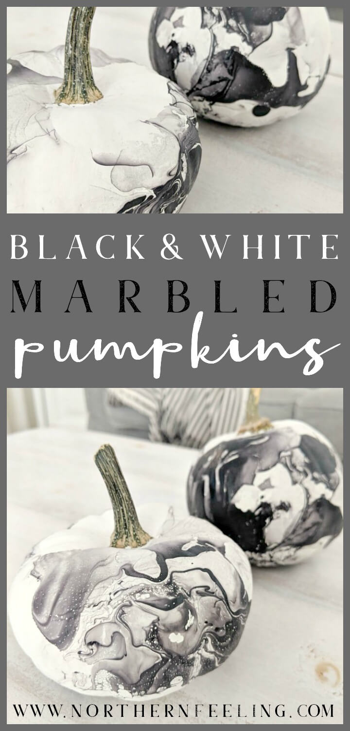 black & white marbled pumpkins // northernfeeling.com 