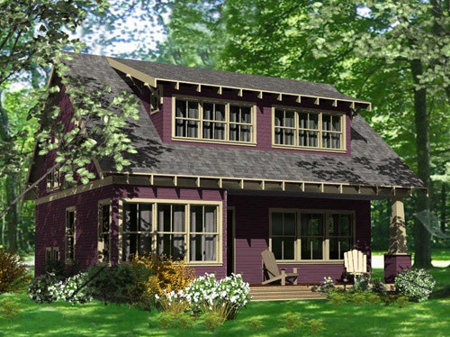 Brown and Purple Hues Combination for Beautiful Exterior