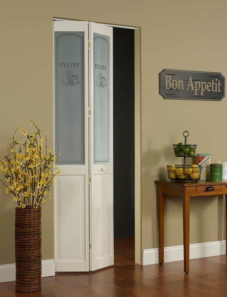 Bi-Folding Frosted Glass Pantry Doors
