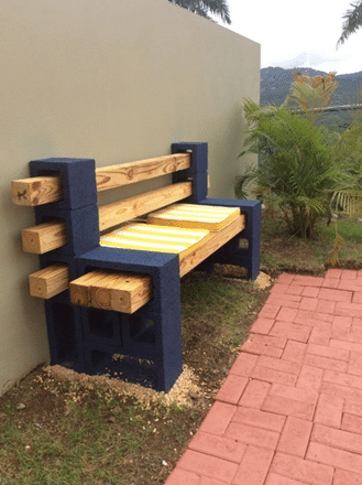 Cinder Block Bench