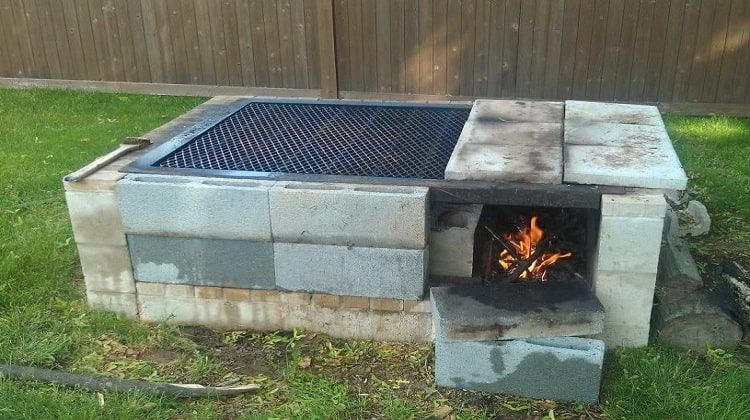 Cinder Block Grill Island