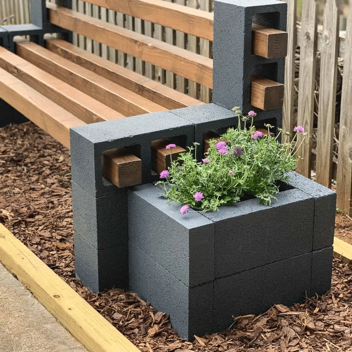 Concrete Block Planters