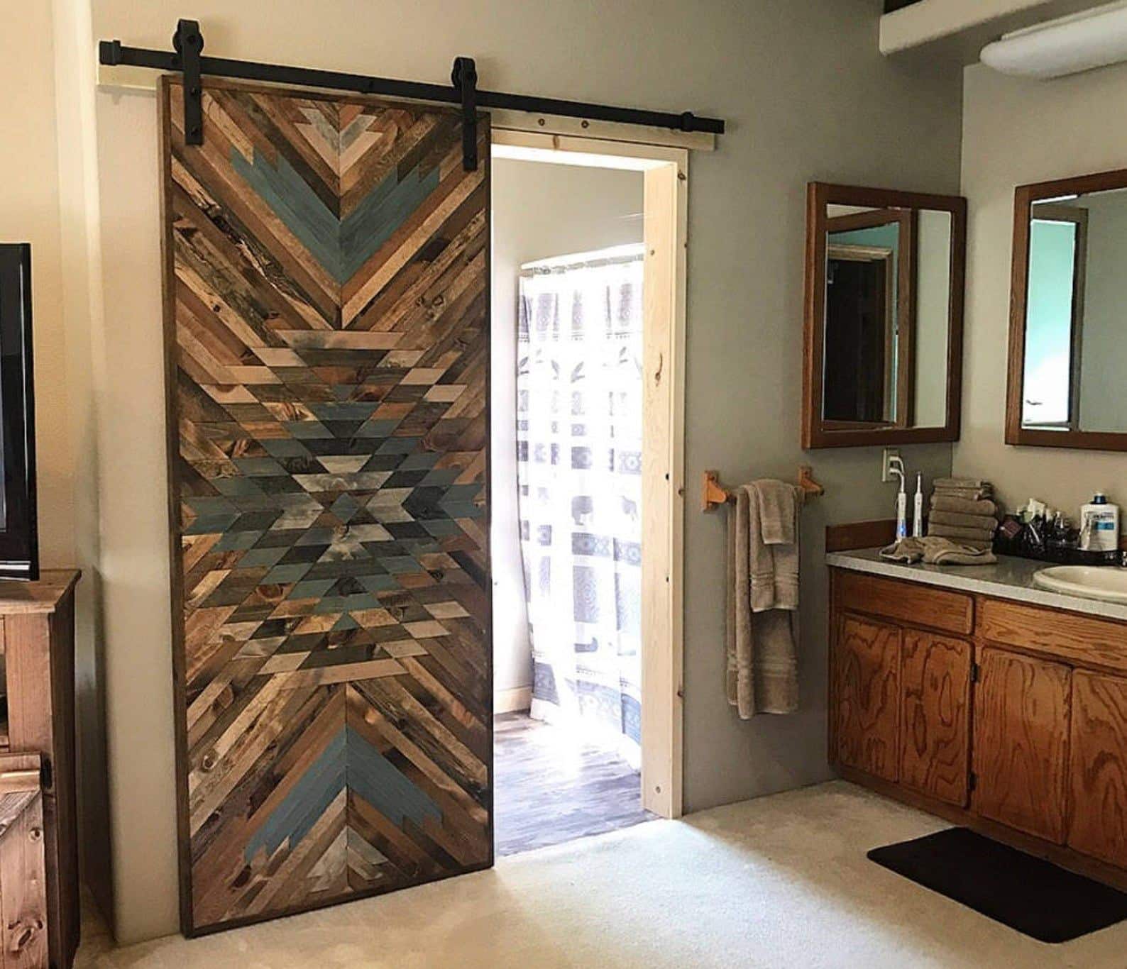 Distinct Wood Barn Door