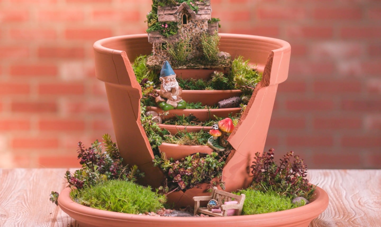 Fairy Garden In a Terra Cotta Pot