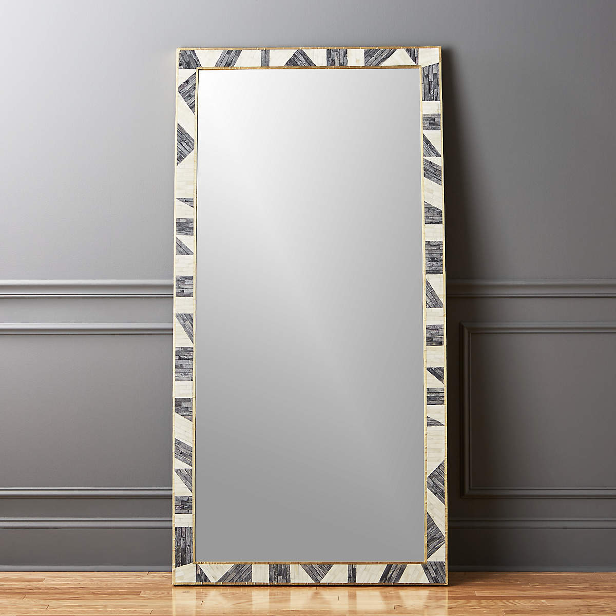 Grace Bone Inlay Floor Mirror