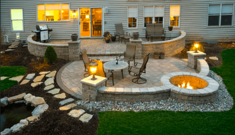 Gravel and Paver Combination
