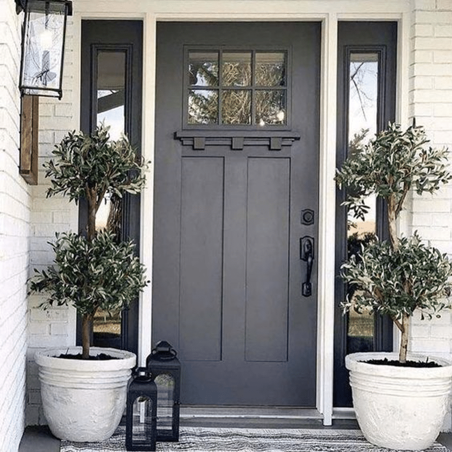 Grey-Colored Front Door