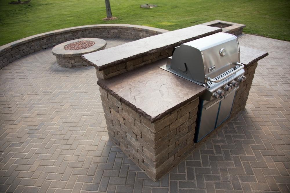 Grill Station with Fire Pit.