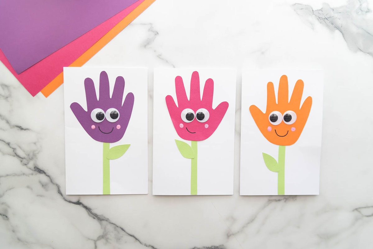 Handprint Flower cards