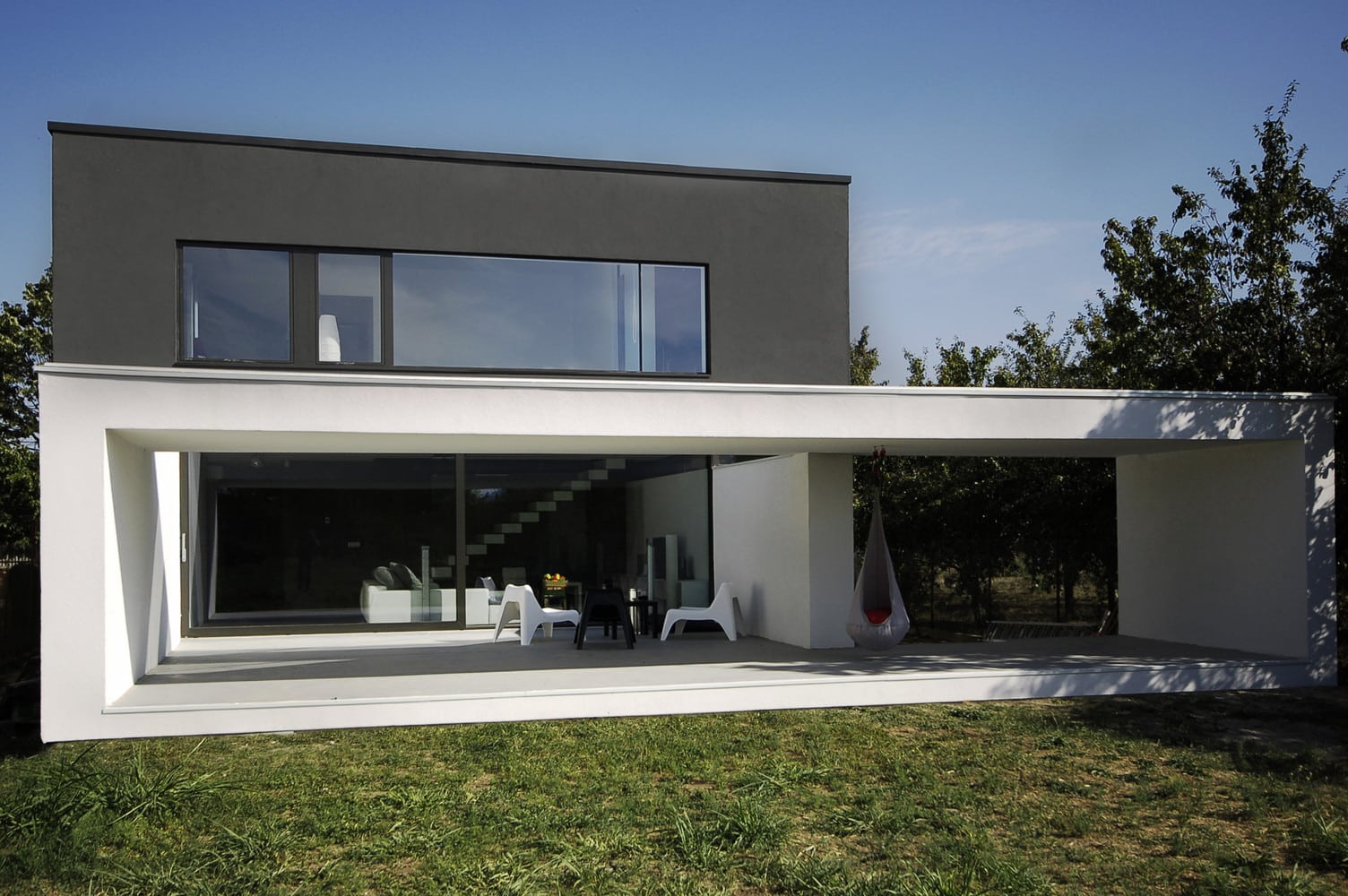 Modern Summer House with Black Trim