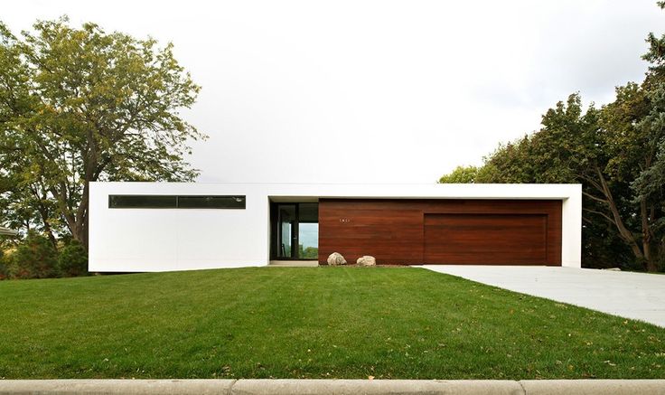 Modern White Concrete with Black Trim