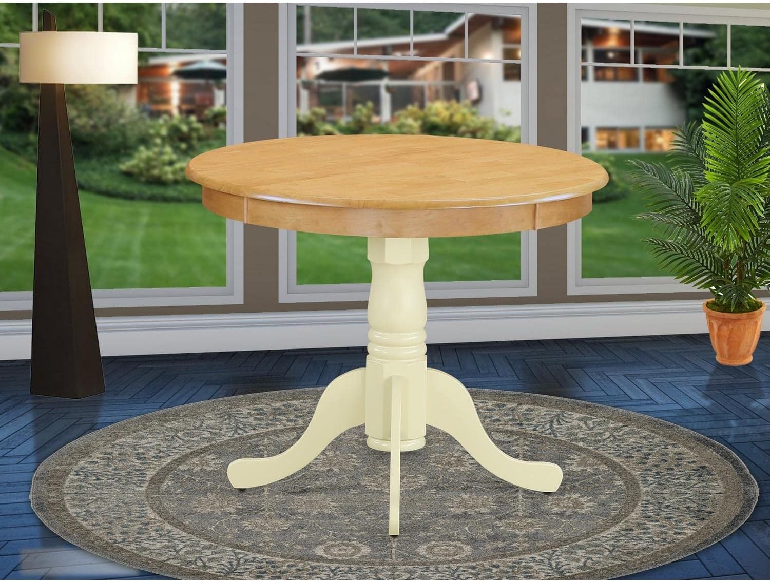 Oak Round Tabletop Dining Table