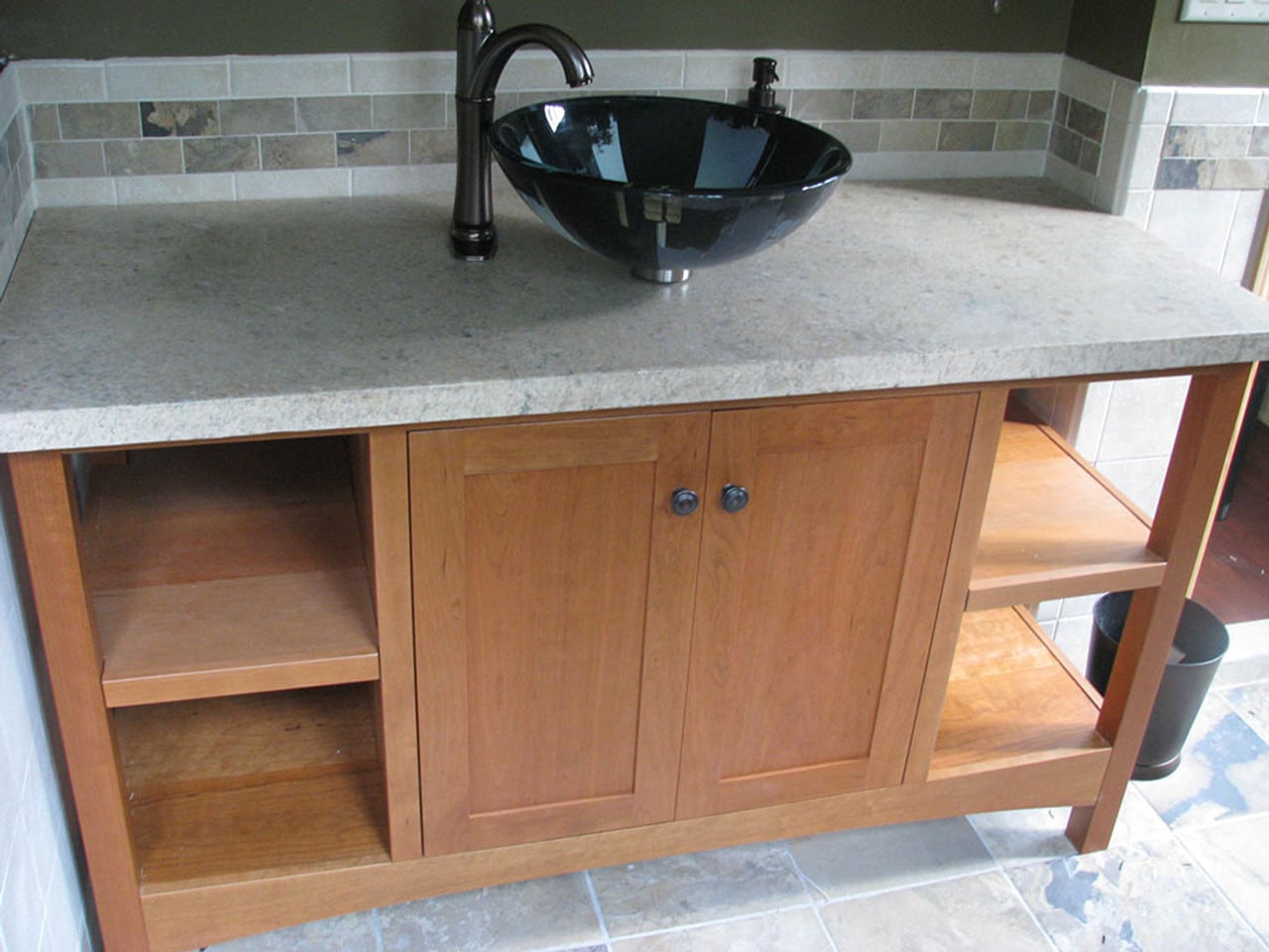 Open Shelving Vanity