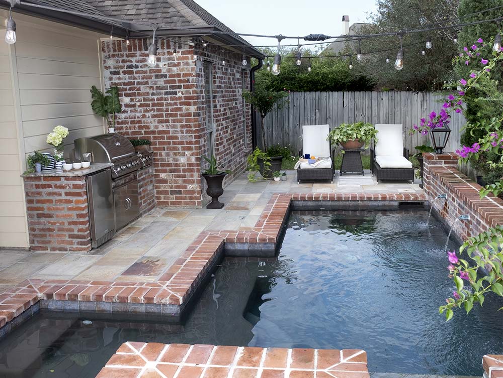 Pool Patio with Integrated Seating