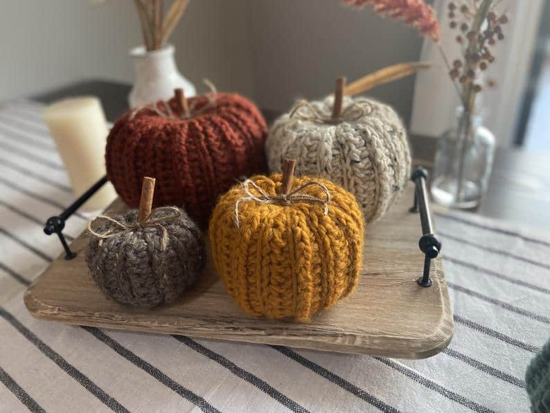 Pumpkins Made from Fabric