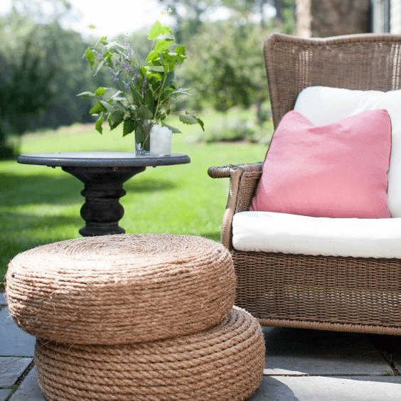 Repurposed Tires Ottoman