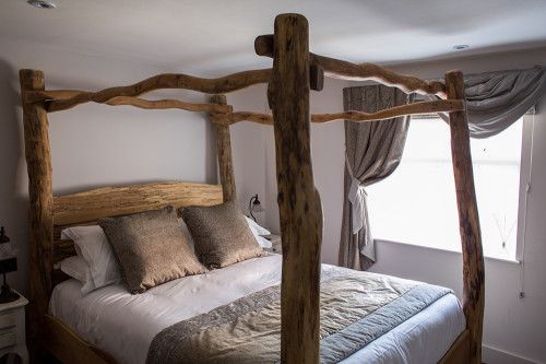 Rustic store poster bed