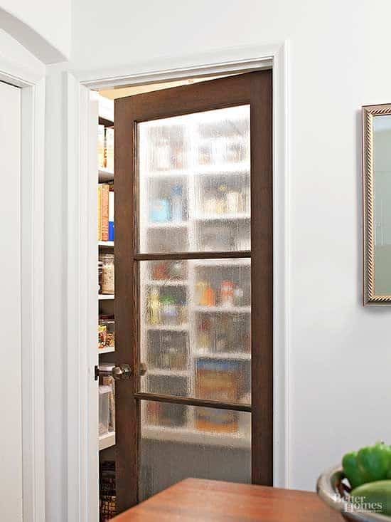 Walk-In Frosted Glass Pantry Doors