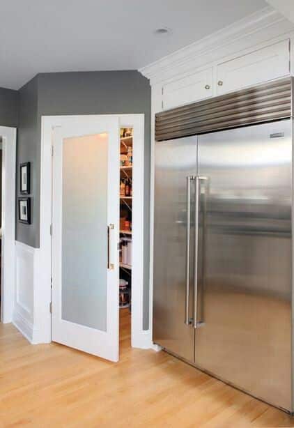 White Frosted Glass Pantry Doors