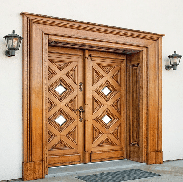 Wood-Carved Front Door