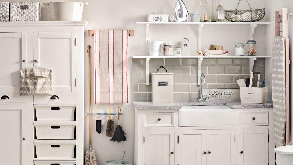 Add Shelves Behind Sink