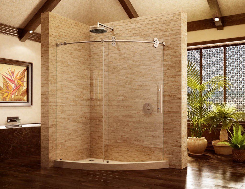 Curved Glass Shower Door