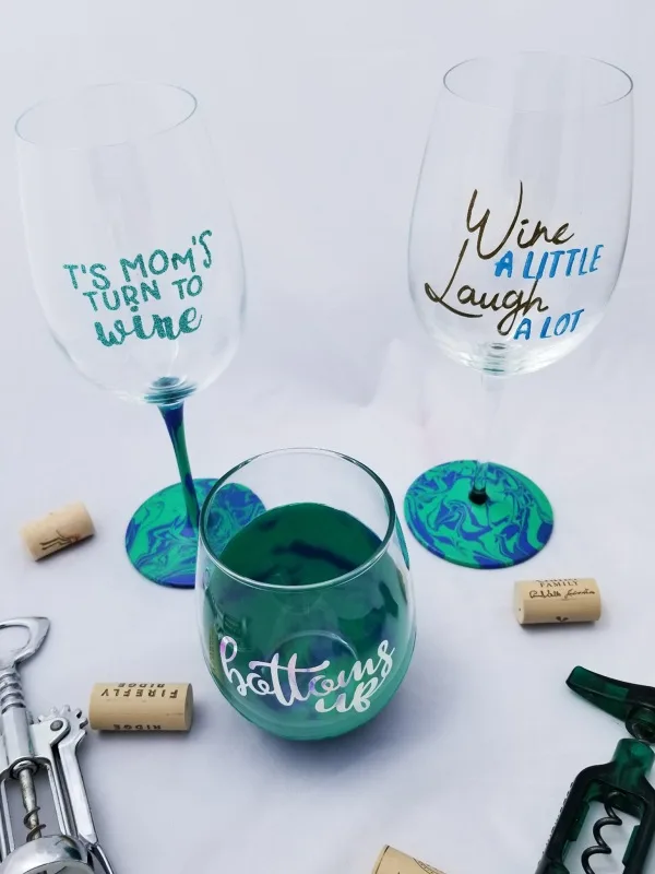 Paint Wine Glasses or Stemless Glasses