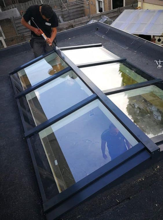 Skylight Window with Ladder Pole Barn