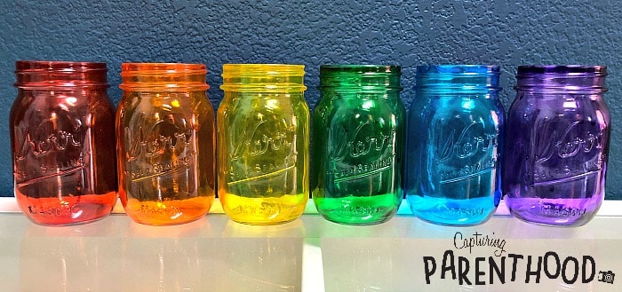 Tinted Mason Jars