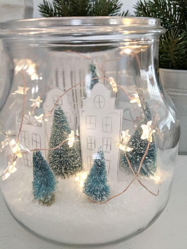 simple Holiday village in a jar northernfeeling.com