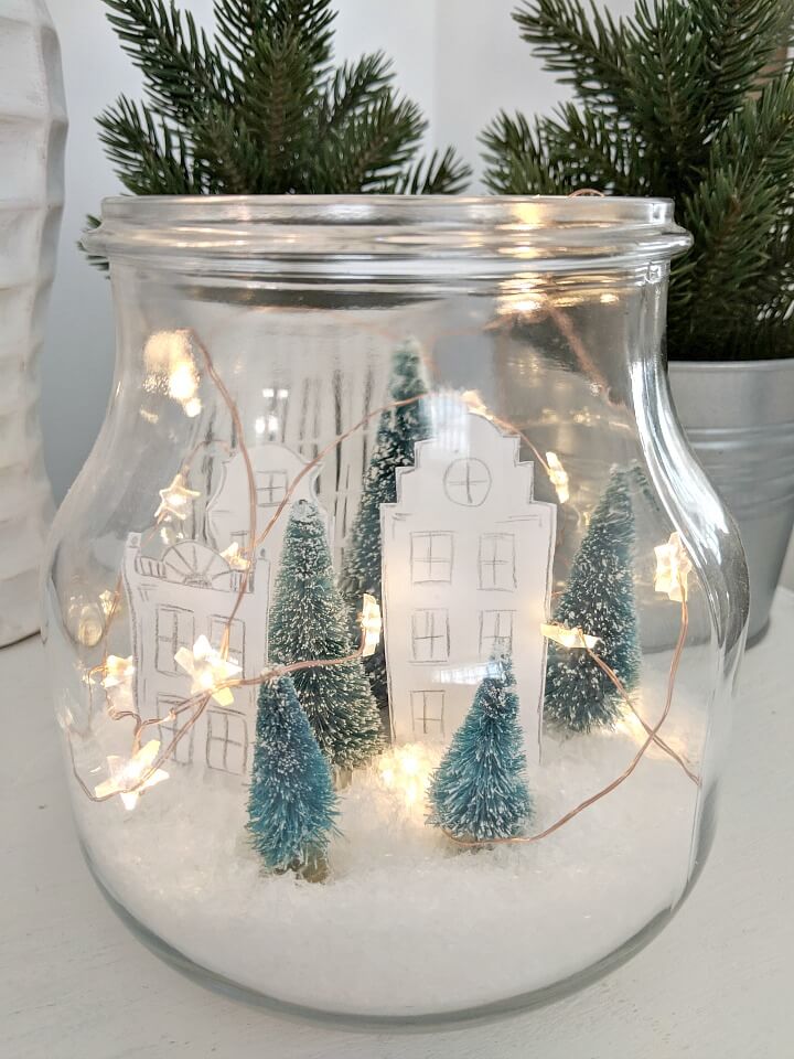 simple Holiday village in a jar northernfeeling.com