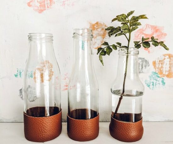 Simple Leather Wrapped Vases northernfeeling.com