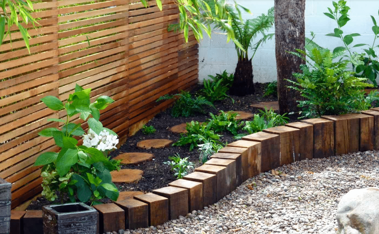 Border with Landscape Timbers