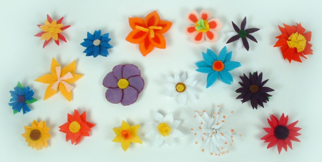 Felt Flower Magnets