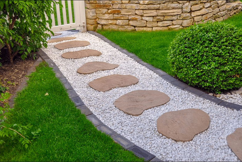 Gravel And Stepping Stone Pathway