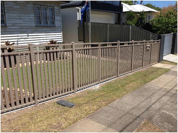Modern Metal Fence with Clean Lines