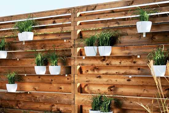 Planters with a Pallet Fence