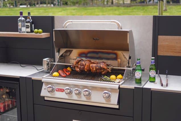 Rotisserie Attached Grill Station