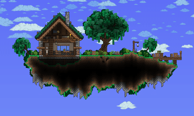 Terraria Floating House
