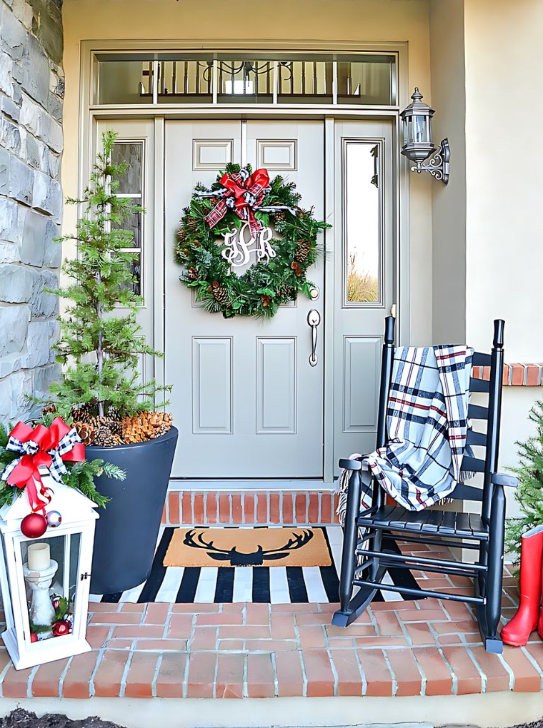 Decorating a Small Porch for Christmas