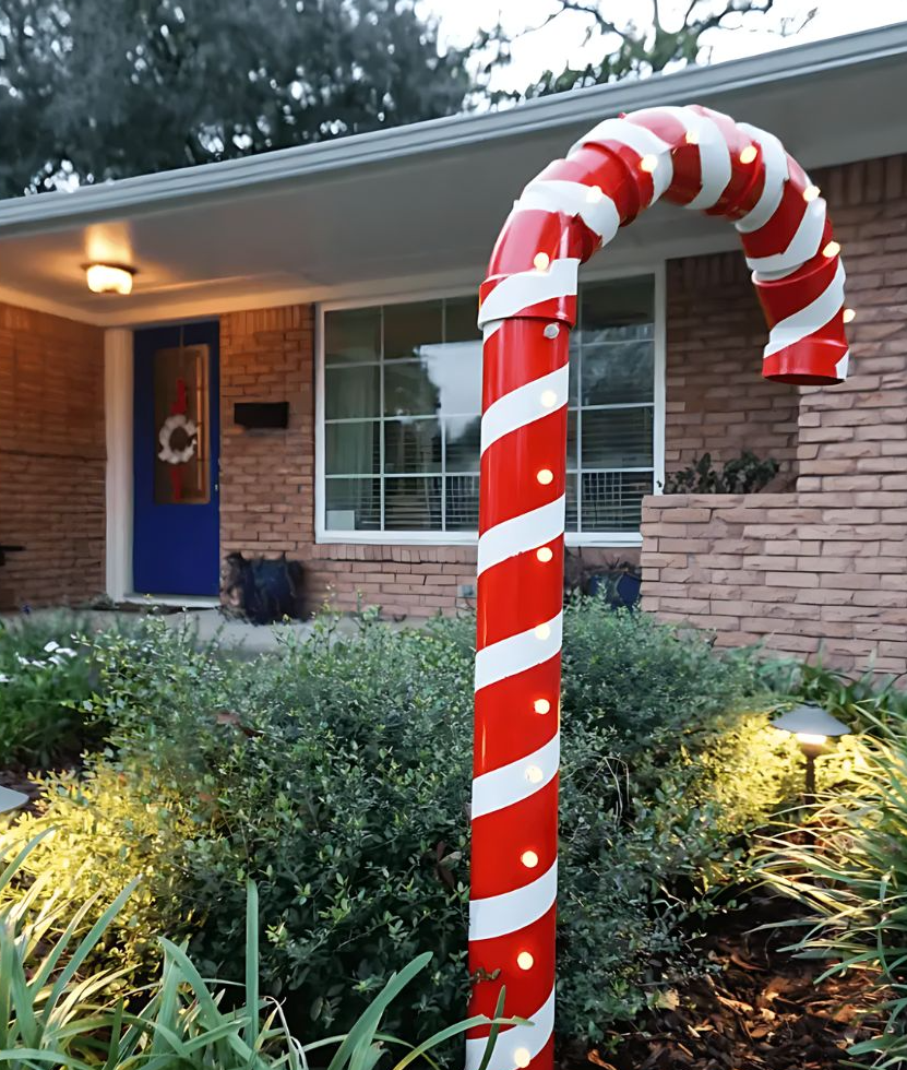 Lighted PVC Candy Canes