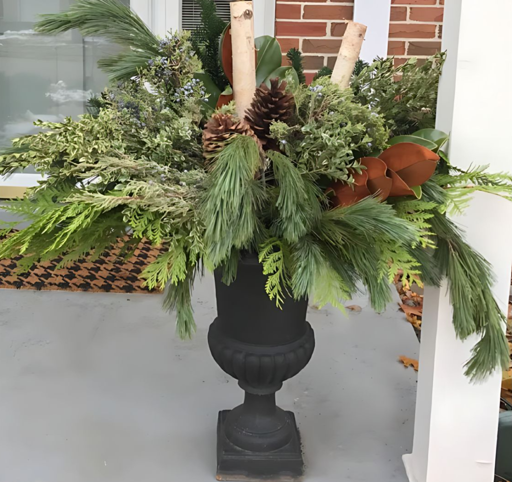 Making an Outdoor Christmas Planter