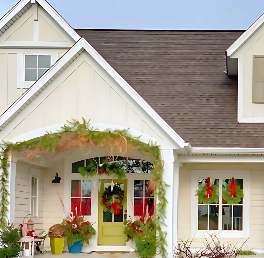 Simple Christmas Decor for the Porch.